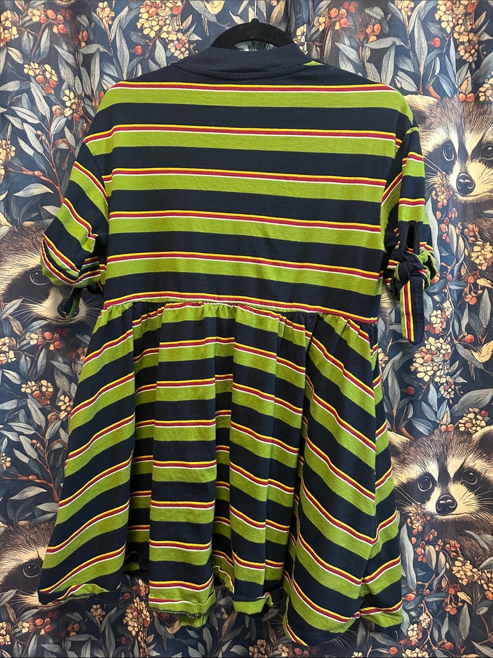 LAZY OAF GREEN BLUE STRIPED SALLY DRESS SIZE S - Picture 3 of 3